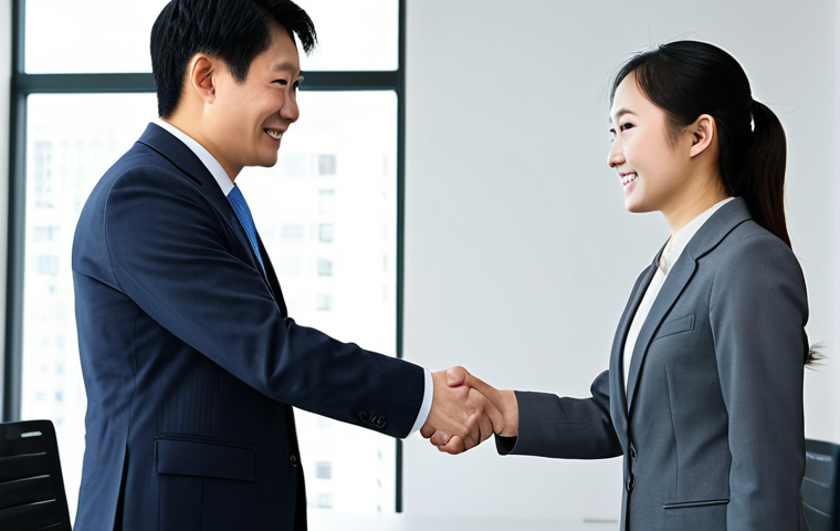 **

"A professional Export Manager, fully clothed in a modest business suit, shaking hands with an Asian client in a modern office setting, appropriate attire, safe for work, perfect anatomy, natural proportions, professional photography, high quality, family-friendly."

**