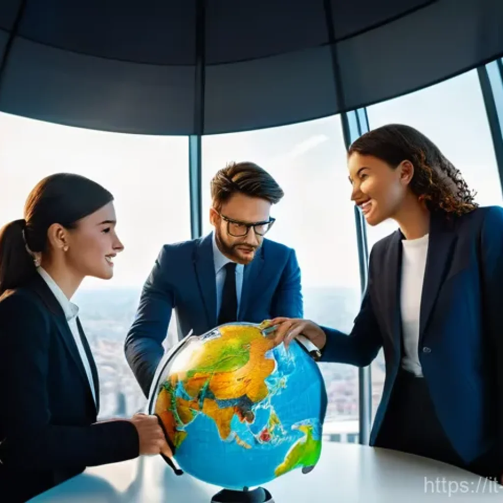 무역업무자격증시험 - **Global Trade Strategist Team**
    A diverse team of five young professionals (three women, two me...