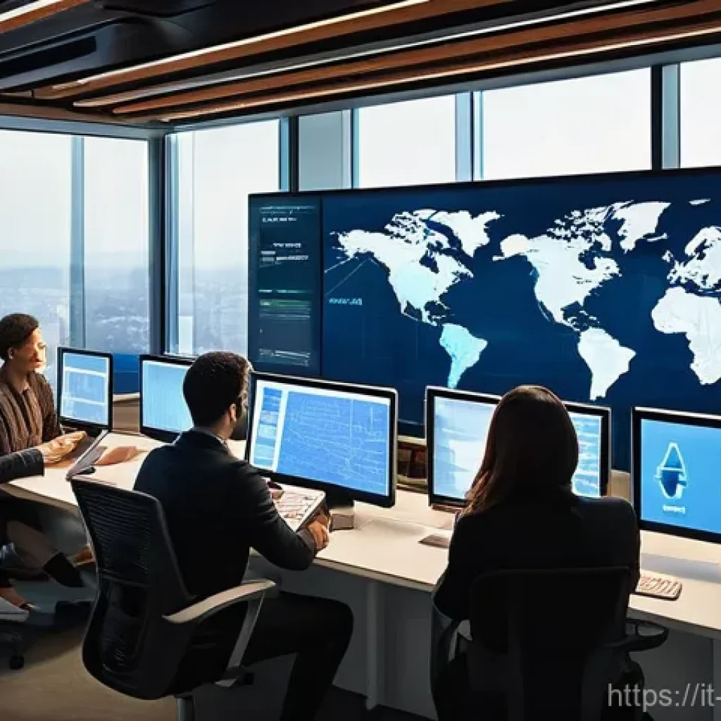 국제무역인턴십기회 - **Prompt 1: Global Collaboration in a Dynamic Office**
"A diverse group of young professionals, ...